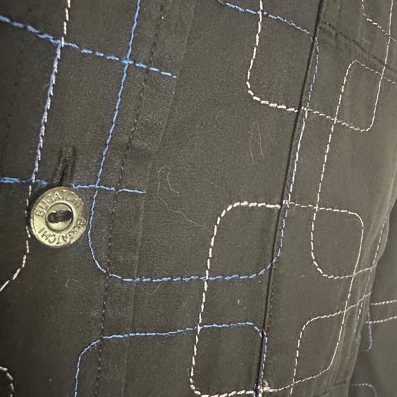 Bugatchi Embroidered Long Sleeve Shirt Medium Gently worn 100% cotton 23" armpit - Picture 2 of 4